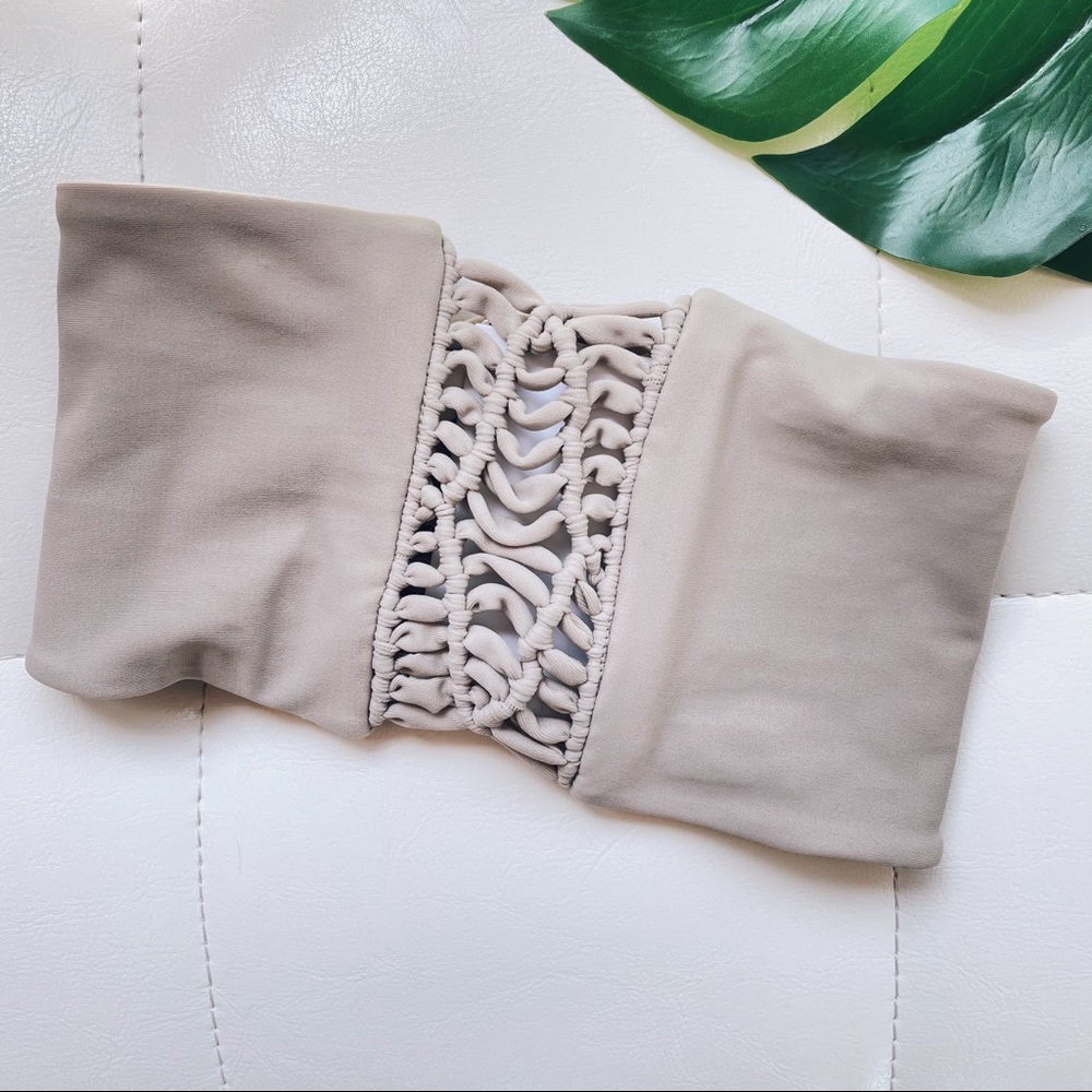 MIKOH | Crochet Macrame Bandeau Luxury Swimwear
